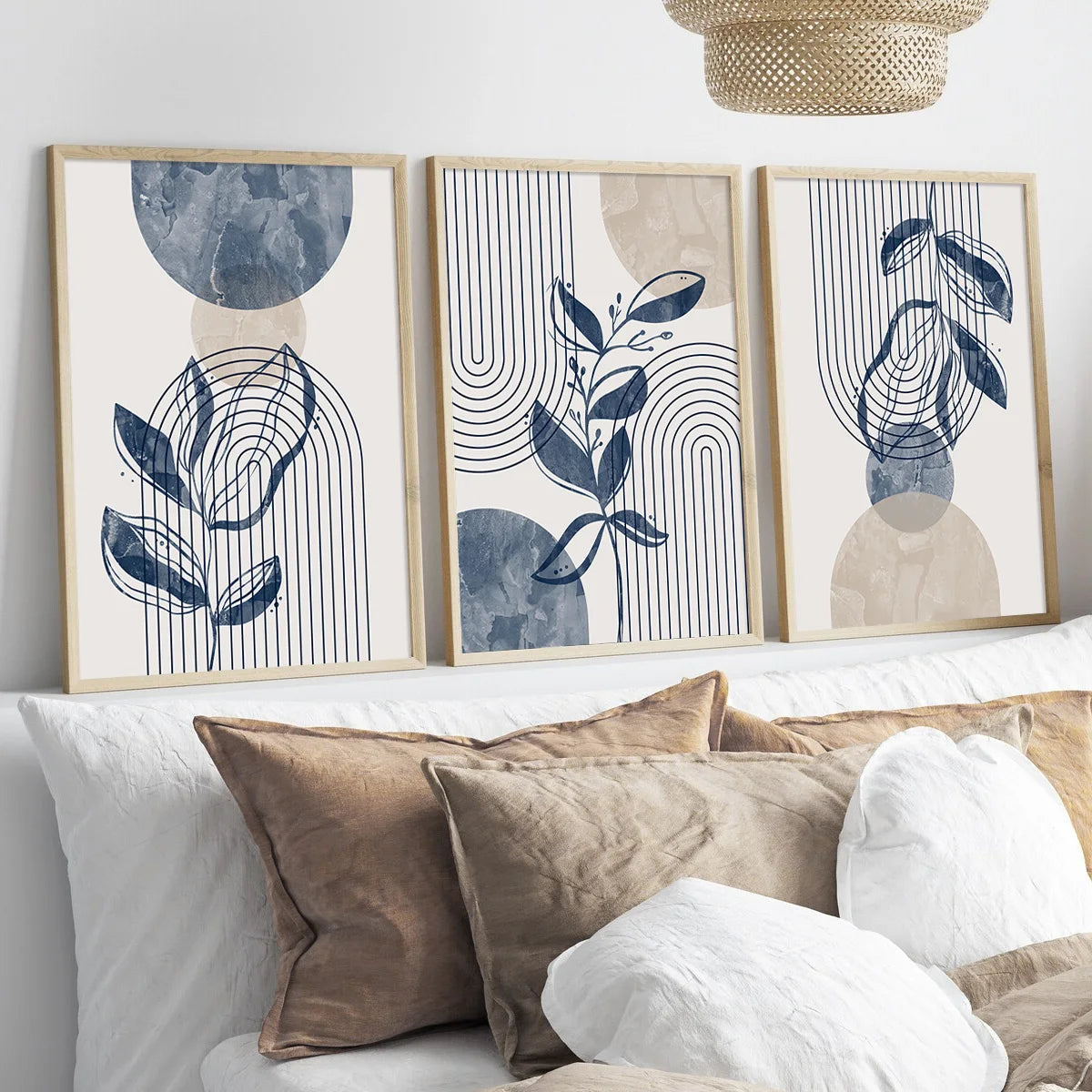 3-Piece Botanical Bohemian Art Canvas Prints