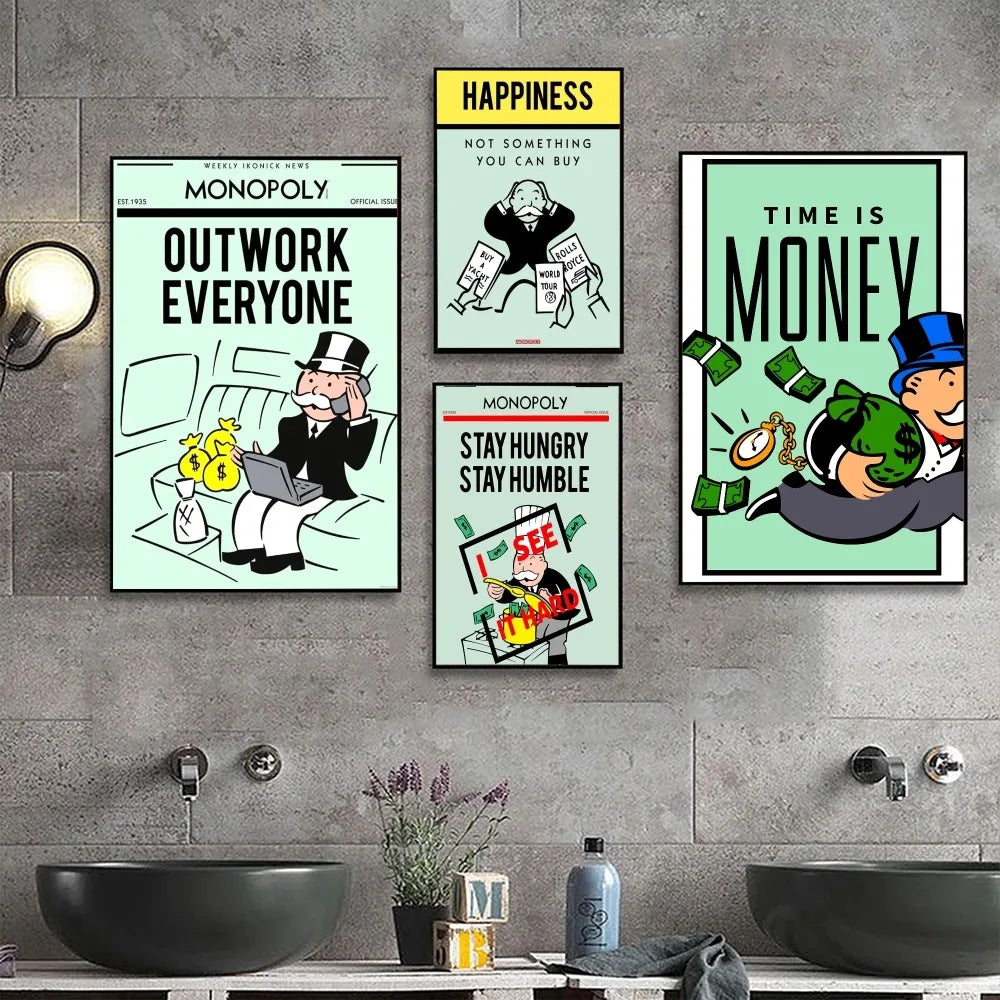 Monopoly Motivational Art Poster