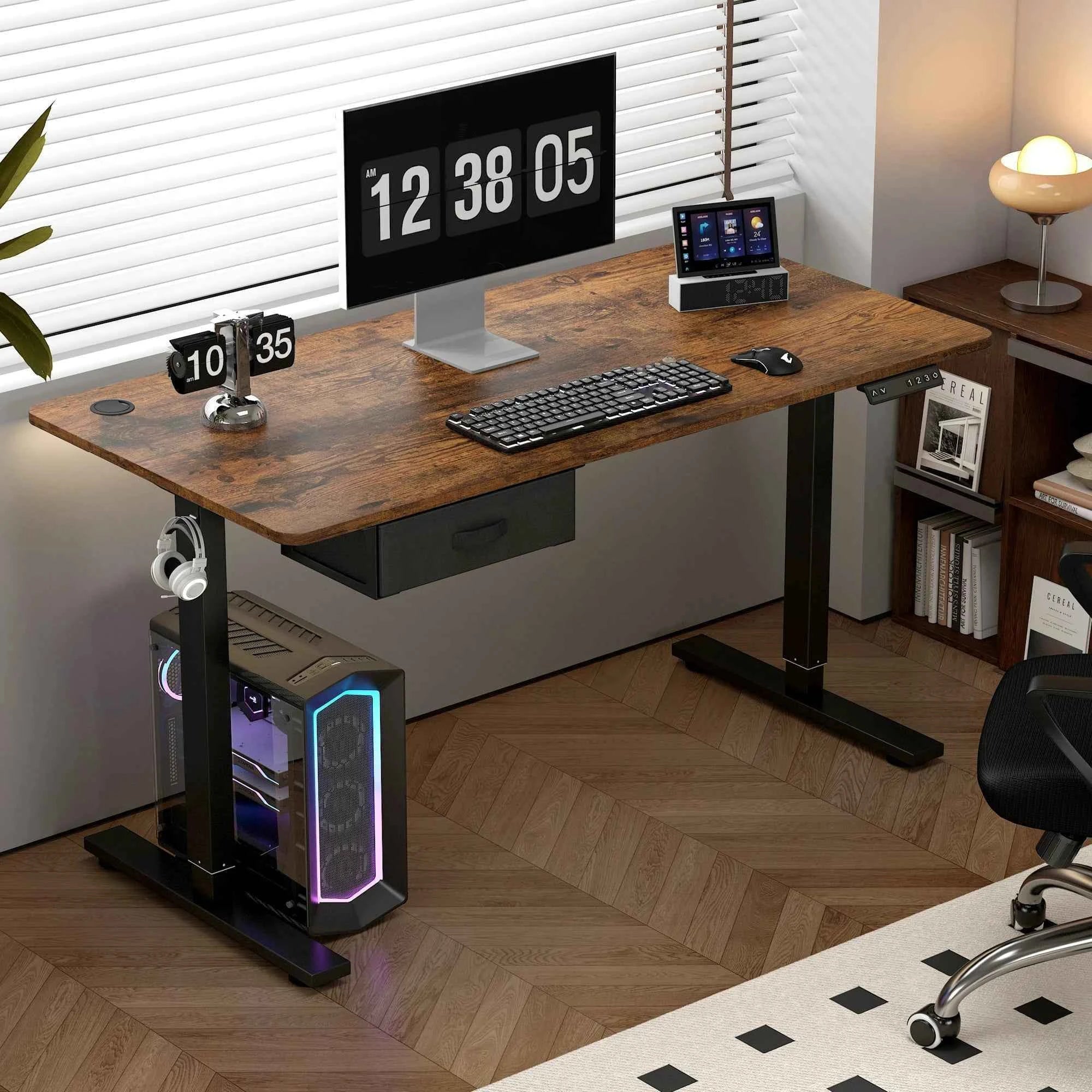Electric Standing Desk Sit Stand Table Height Adjustable Electric Computer Desk
