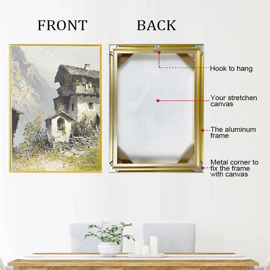 Canvas Frame DIY Kit with Metal Floating Frame