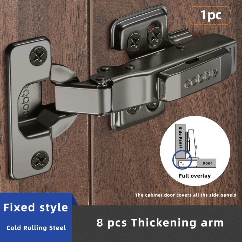 Black Cabinet Door Soft-Close Hinges [8-Pcs]