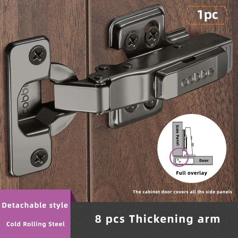 Black Cabinet Door Soft-Close Hinges [8-Pcs]