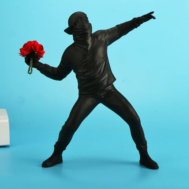 The Flower Thrower Banksy Collectible Sculpture
