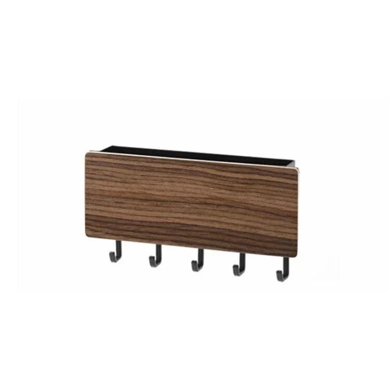 Wall Hanging Bamboo Key Hanger Holder Wall Organizer Rectangle Key Rack Hooks Coat Hooks Home Decoration Coat Hanger - Sleek Surprises