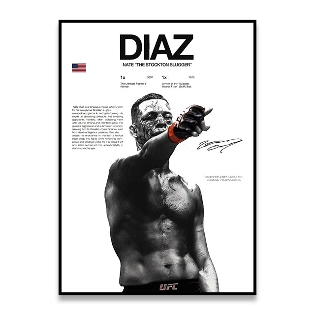 UFC Iconic MMA Legends & Champion Fighters Canvas Prints