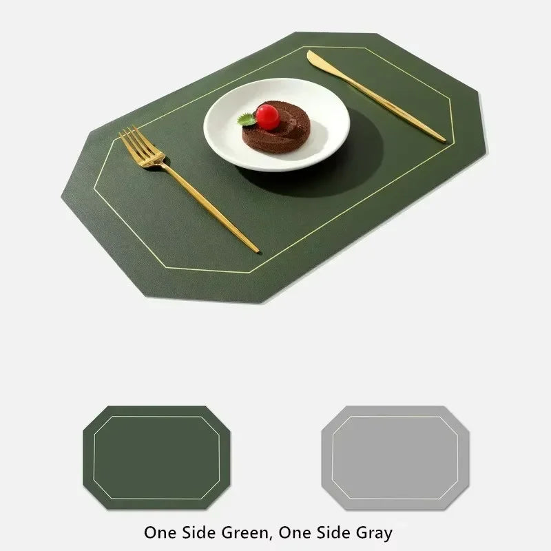 Rectangular Leather Dining Placemats