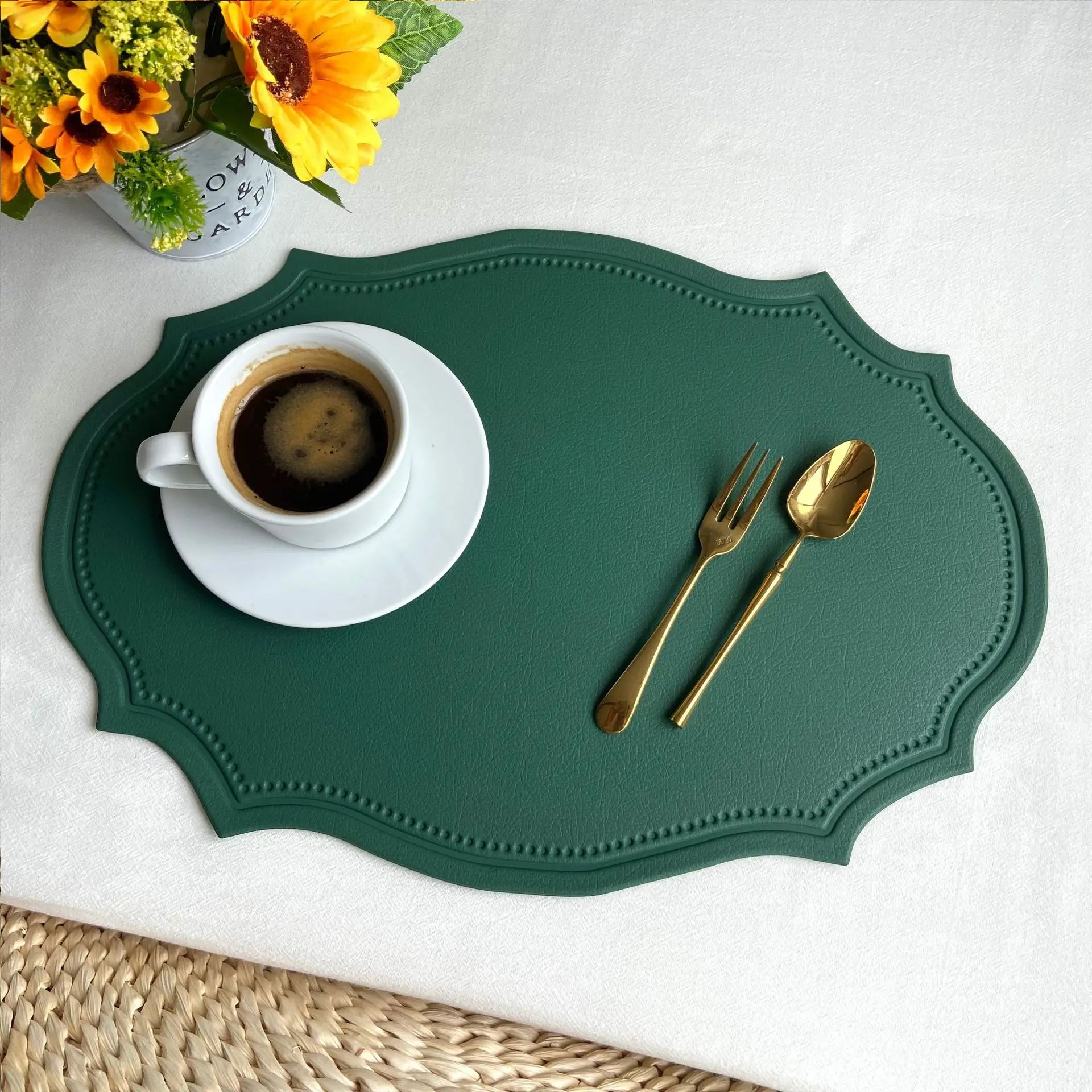 Luxe Leather Dining Placemat Set