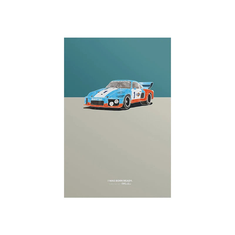 Illustrated Retro 80s/90s Sports Cars Canvas Prints