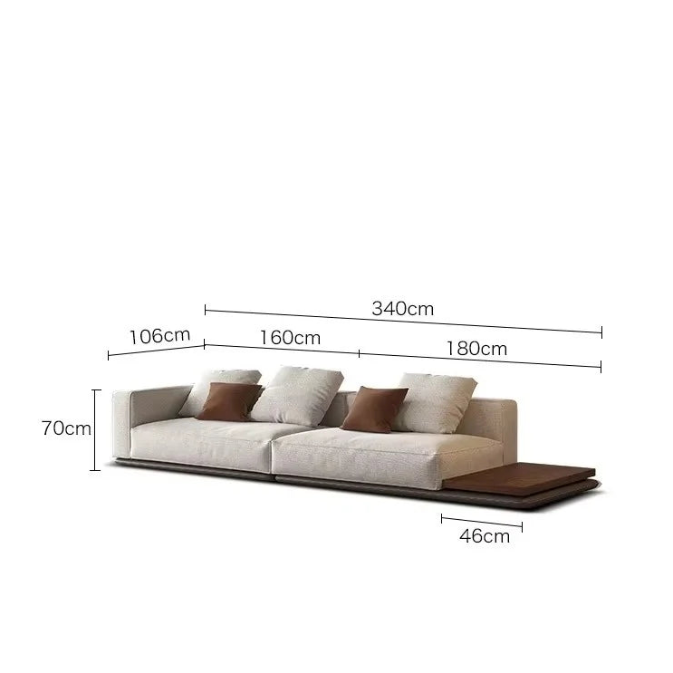 Ravenna Italian Minimalist Reclined Sectional Sofa