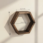 Hexagon floating wall shelf, hexagon storage rack - for home decoration lovers - perfect gift - suitable for bathroom, bedroom - Sleek Surprises