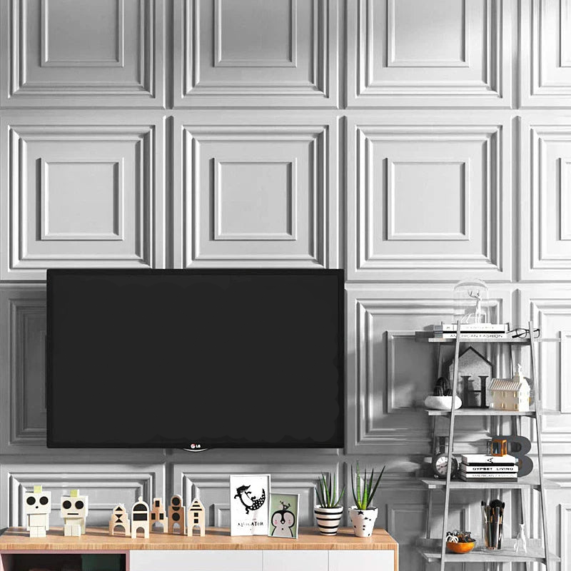 Matte White 3D Wall Panel [30x30cm] - Sleek Surprises