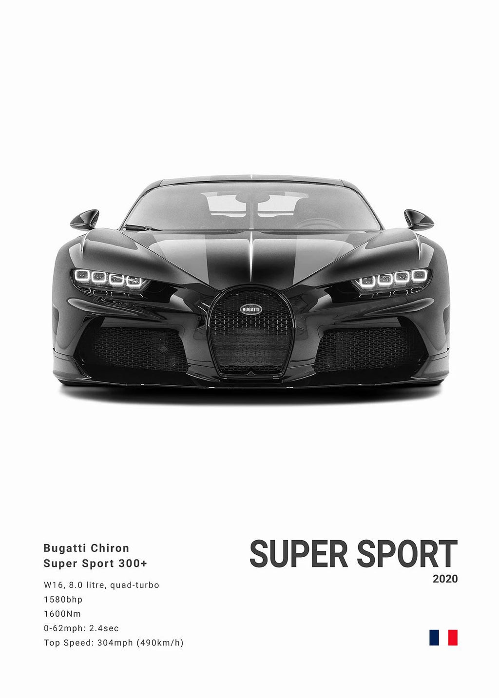 Ettore Bugatti Hypercar Minimalist Canvas Print - Sleek Surprises