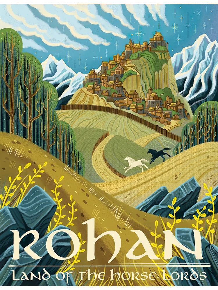 Retro Fantasy Film Kingdom Travel Canvas Prints