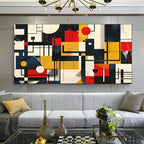 Cubism Geometric Modern Art Landscape Canvas Print