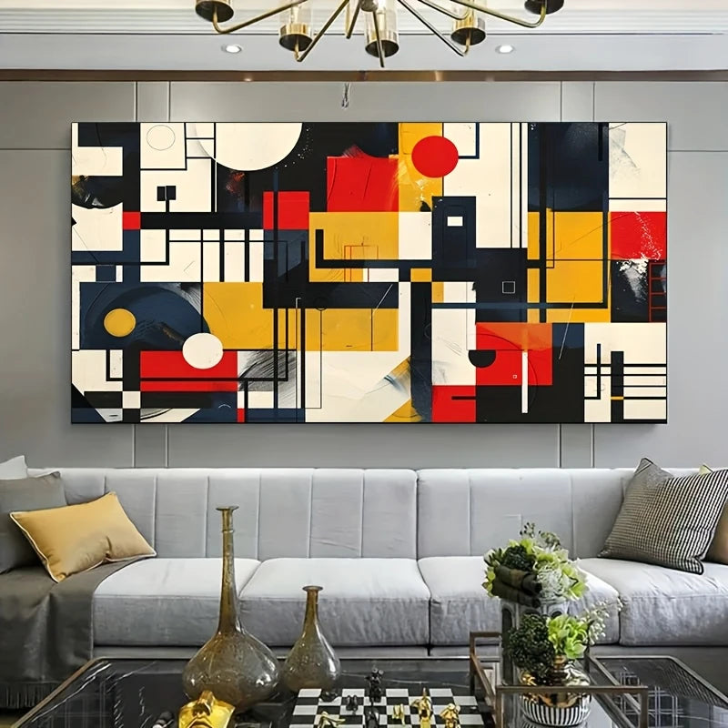 Cubism Geometric Modern Art Landscape Canvas Print