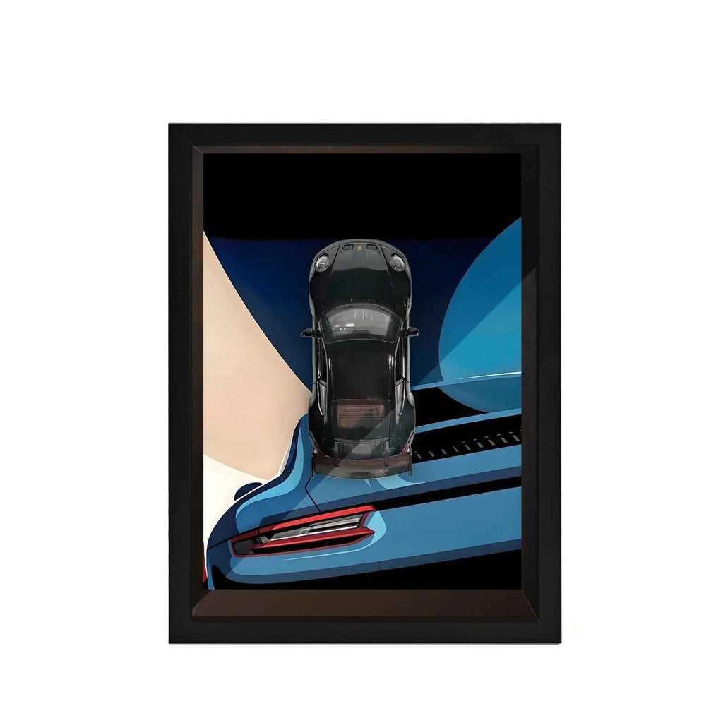Classic Porsche 911 GT3 Scale 1:32 Framed Mini Model