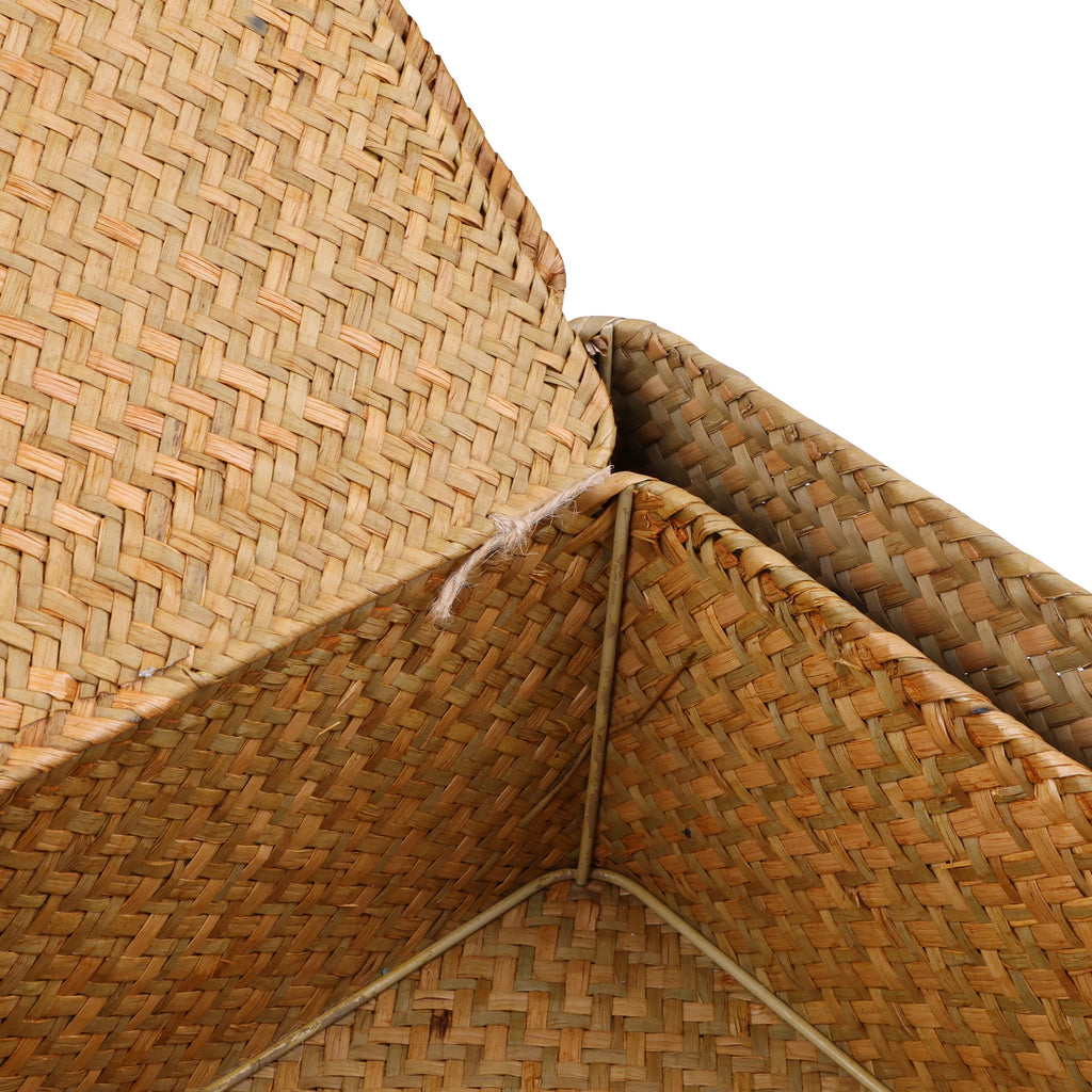 4-Piece Handwoven Seagrass Storage Basket