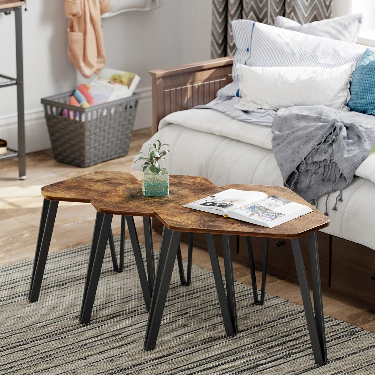 Contemporary Hardwood Nesting Tables
