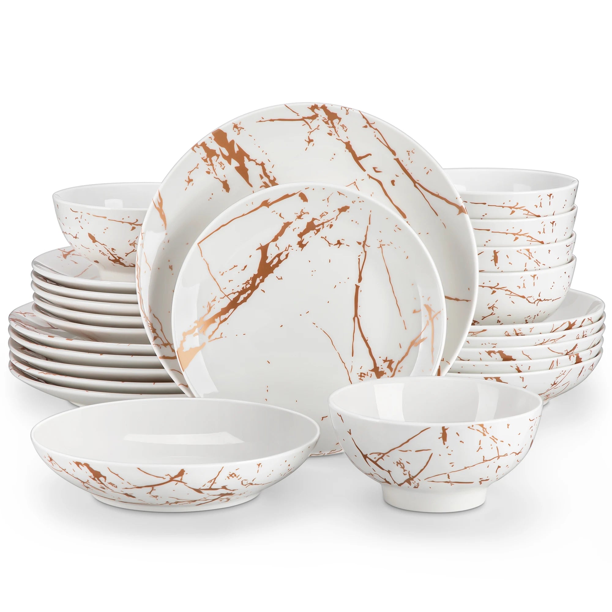 24 Piece Ceramic Dinnerware Set