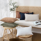 2-Piece Linen Farmhouse Cushion Covers