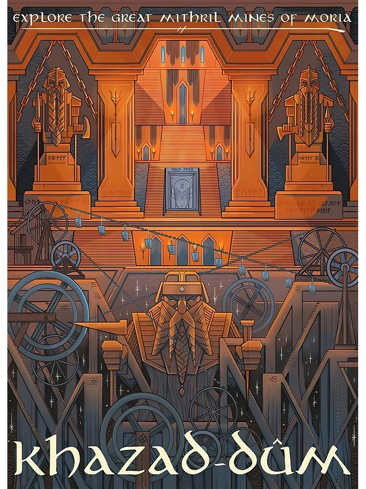 Retro Fantasy Film Kingdom Travel Canvas Prints