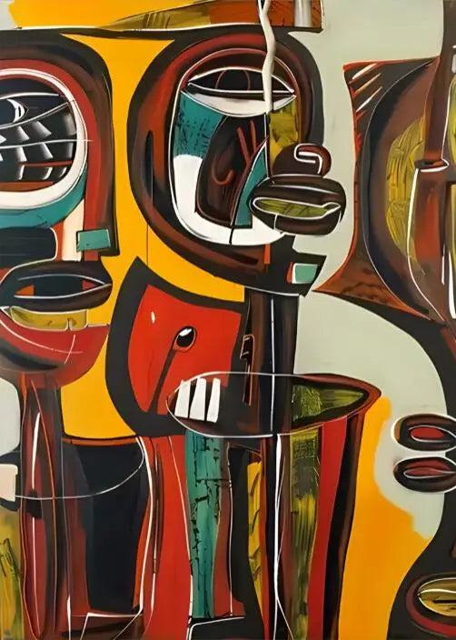 Alkebulan Impressionist African Art Canvas Print