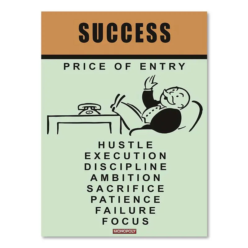 Millionaire Motivational Monopoly Canvas Prints