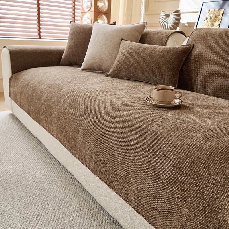 Twill Chenille Anti-Slip Sofa Cover