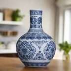 Classic Ceramic Blue & White Vase
