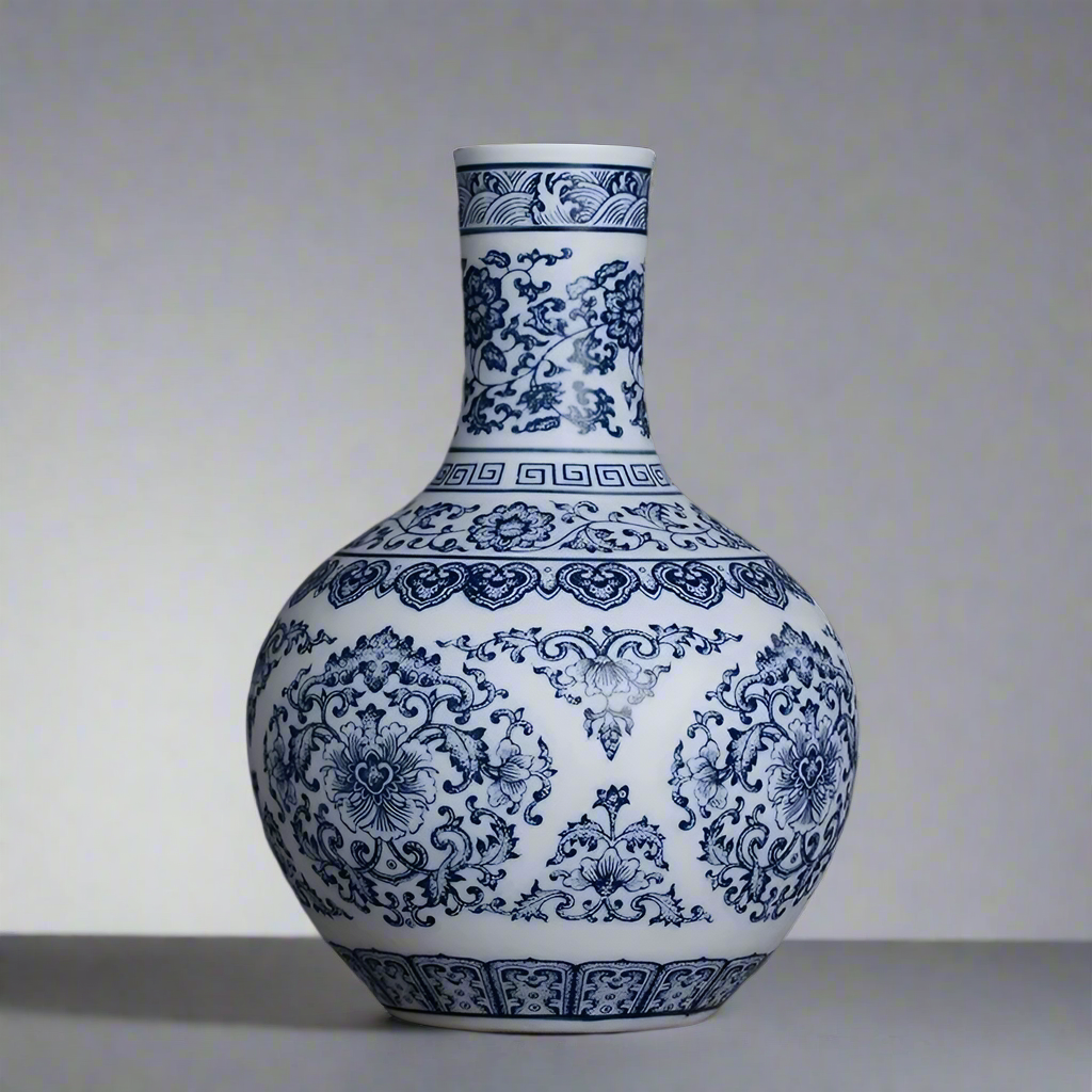 Classic Ceramic Blue & White Vase
