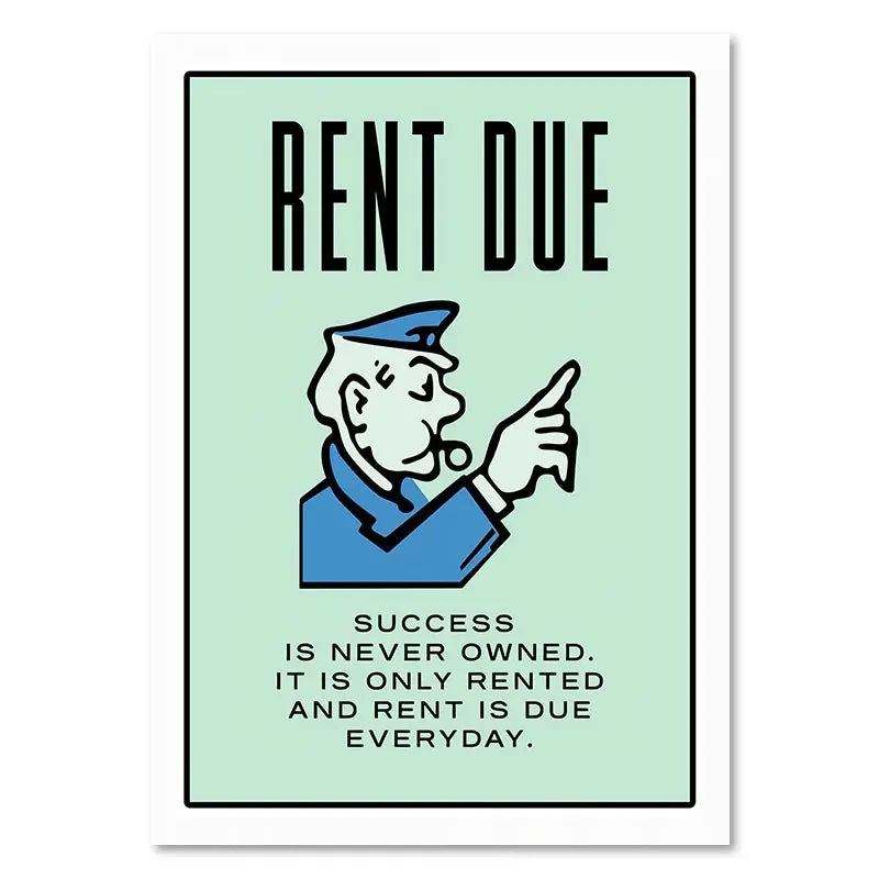 Millionaire Motivational Monopoly Canvas Prints