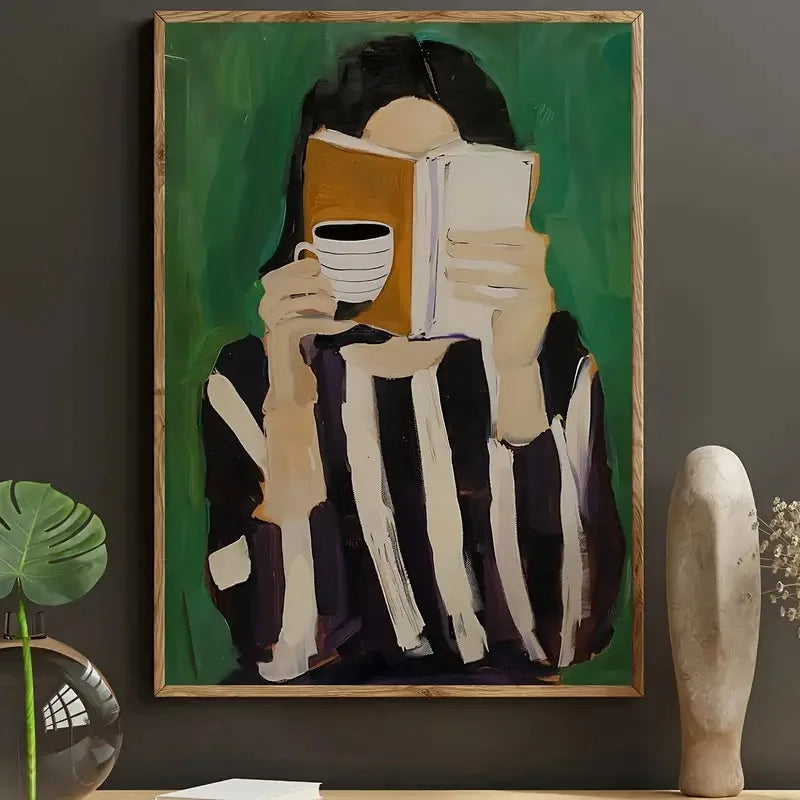 Green Abstract Flowers & Models Canvas Prints