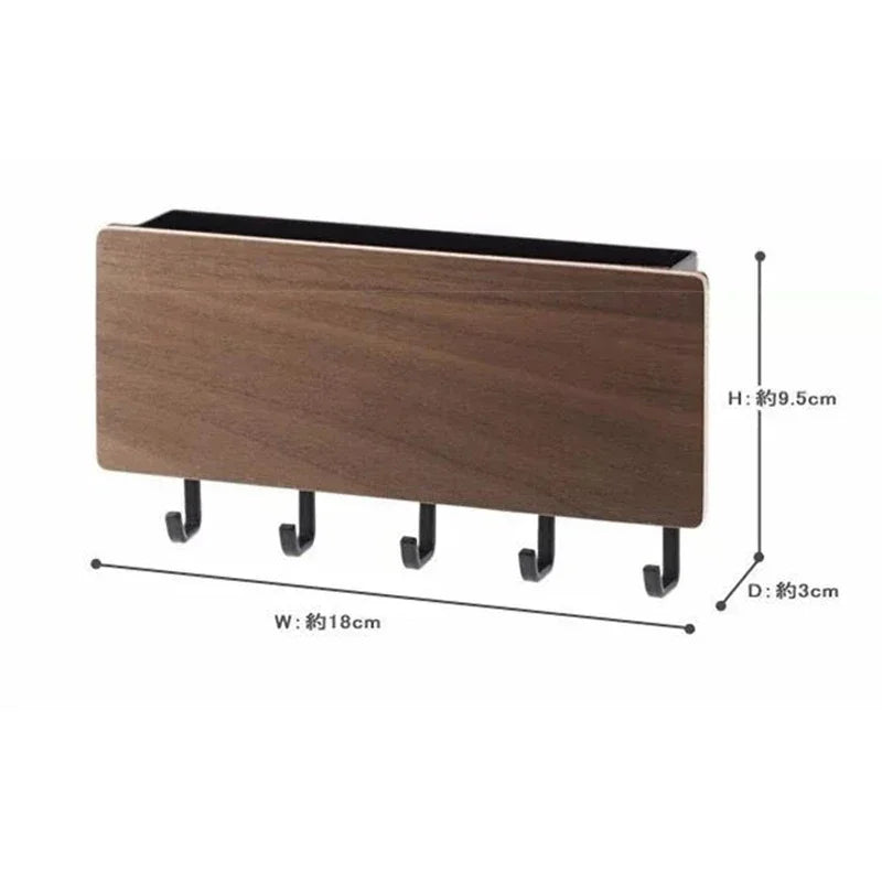 Wall Hanging Bamboo Key Hanger Holder Wall Organizer Rectangle Key Rack Hooks Coat Hooks Home Decoration Coat Hanger - Sleek Surprises