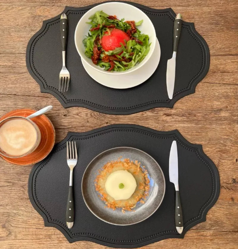 Luxe Leather Dining Placemat Set