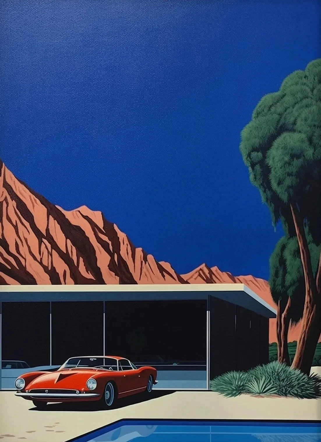 Hiroshi Nagai Inspired Summer Skies Scenic Art Canvas Prints