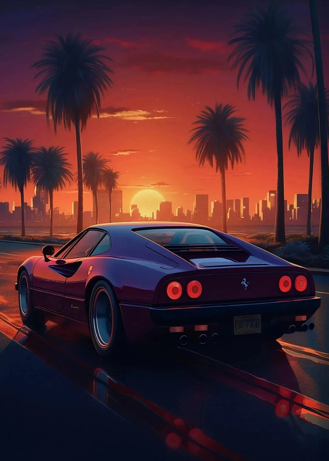 Hiroshi Nagai Inspired Summer Skies Scenic Art Canvas Prints