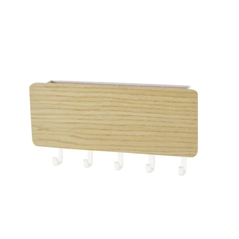 Wall Hanging Bamboo Key Hanger Holder Wall Organizer Rectangle Key Rack Hooks Coat Hooks Home Decoration Coat Hanger - Sleek Surprises