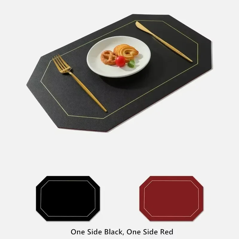 Rectangular Leather Dining Placemats