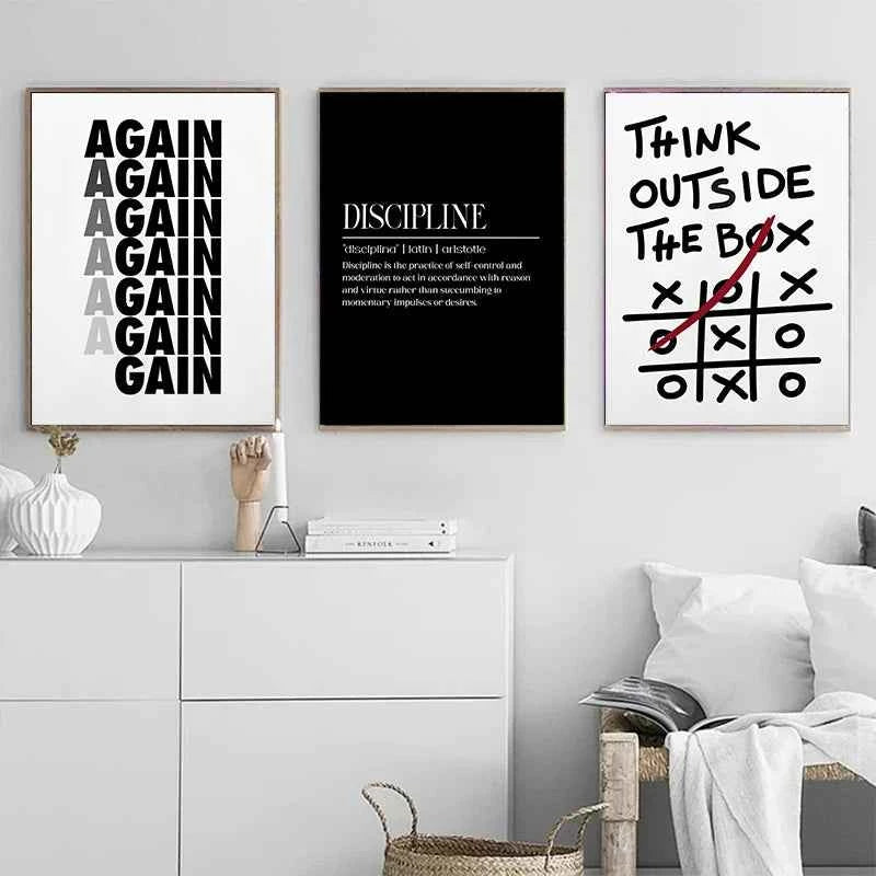 Discipline & Growth Motivational Canvas Prints