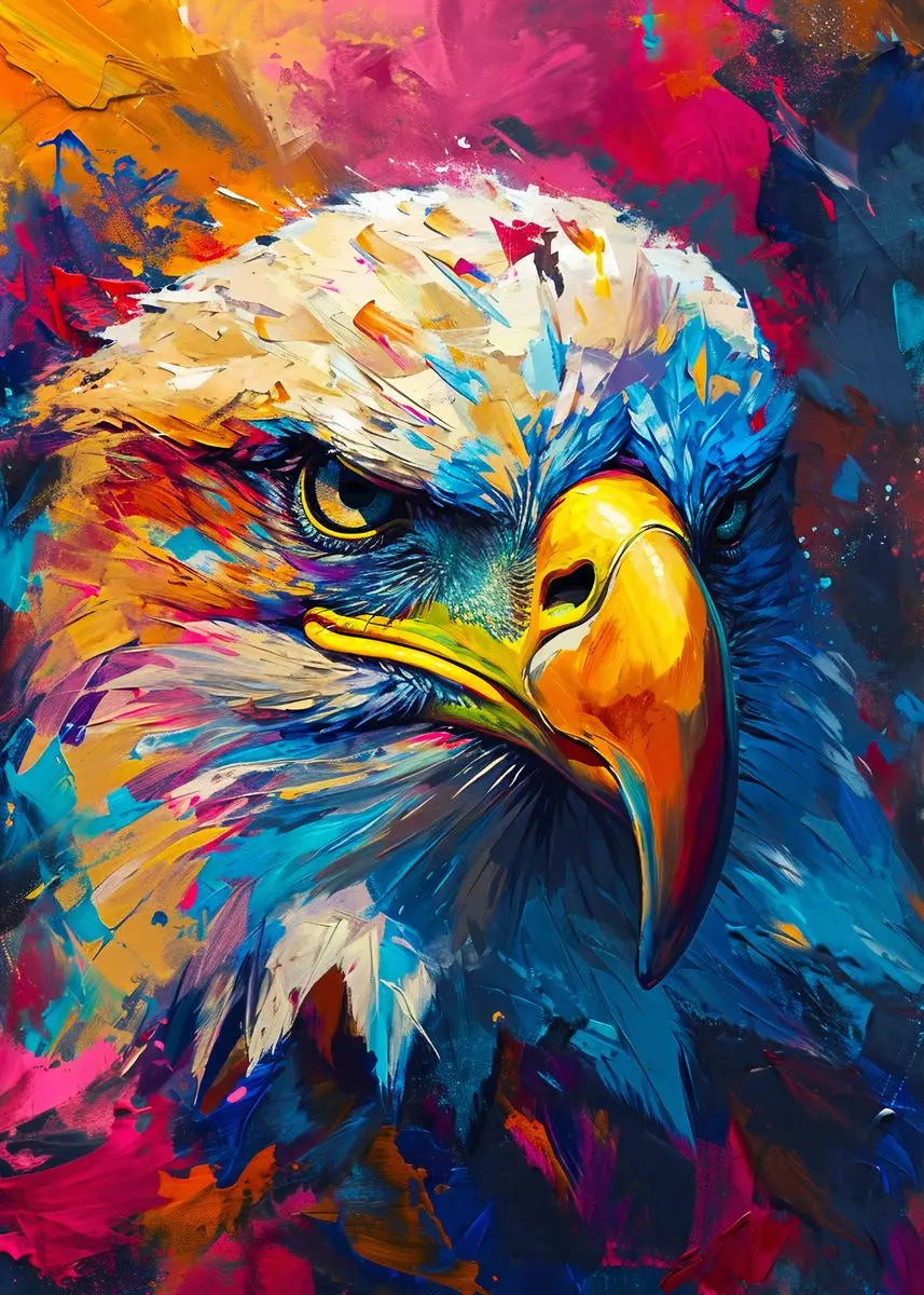 Abstract Multicolour Animals Art Canvas Prints