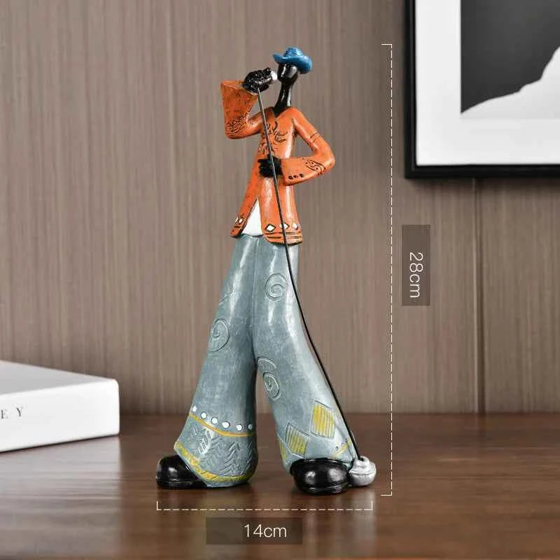Creative American Band Decoration Musical Instrument Model Living Room Porch Study Nordic Arts And Crafts Statue Sculpture Home
