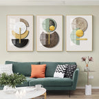 3-Piece Golden Earth Tones Canvas Print