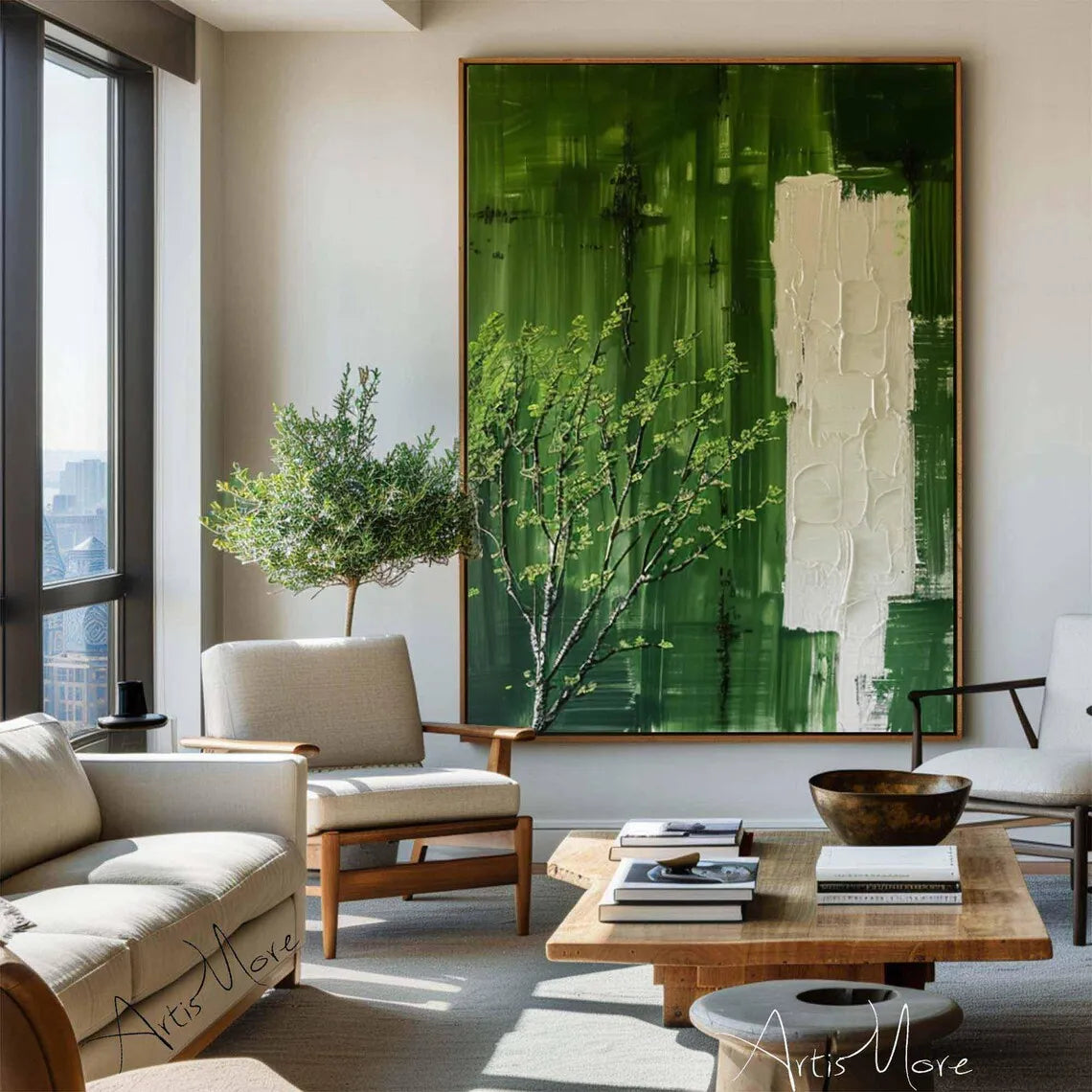 Handmade Multi-Colour Home Centrepiece Canvas Painting