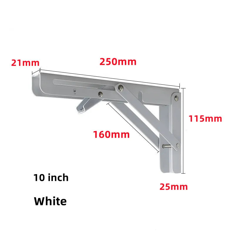 2Pcs Stainless Steel Folding Shelf Brackets - Sleek Surprises