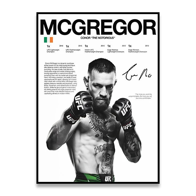 UFC Iconic MMA Legends & Champion Fighters Canvas Prints