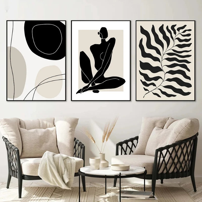 Abstract Minimalist Boho Art Canvas Prints