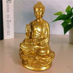 14cm Gold Shakya Muni Buddha Sculpture