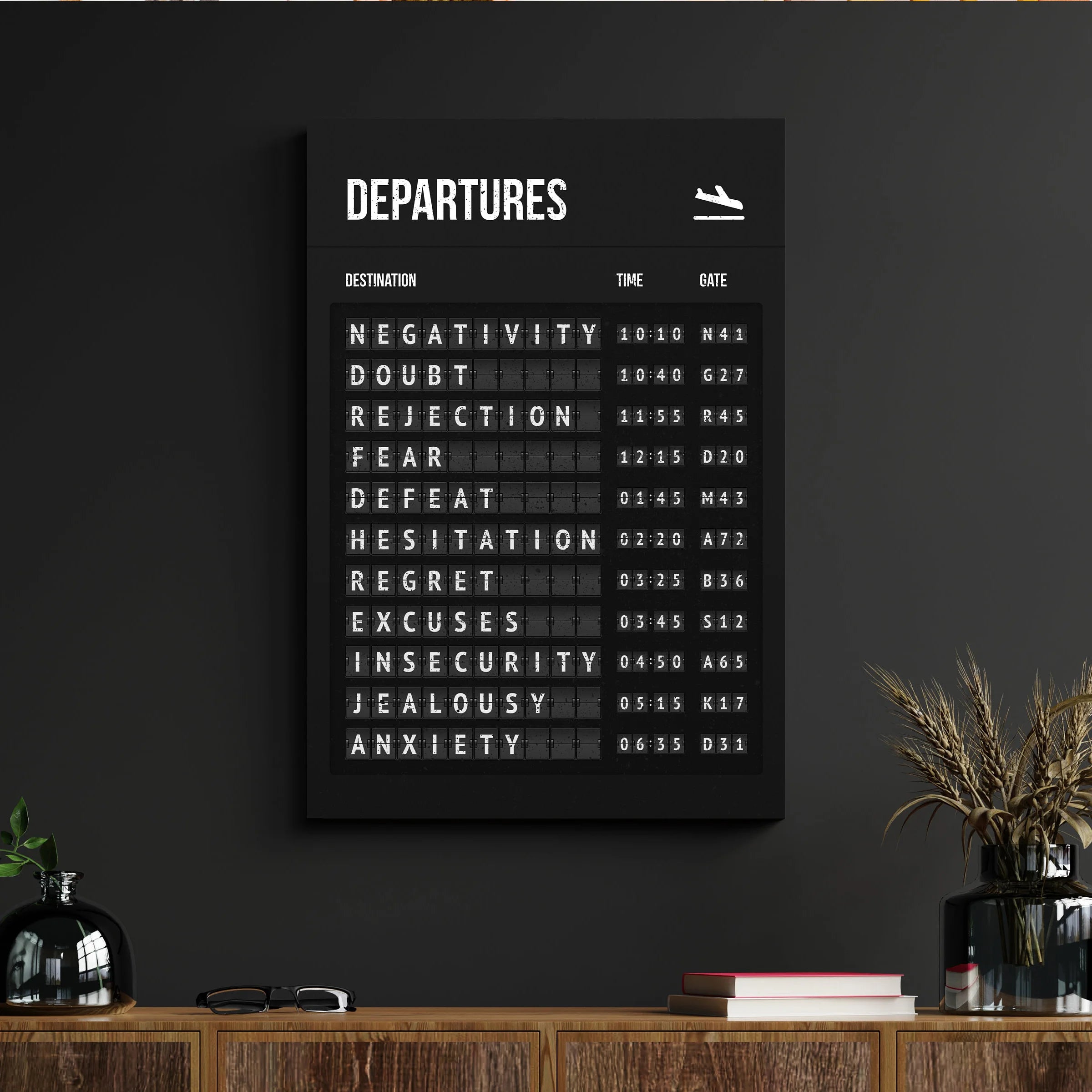 Inspirational Airport Schedule Poster Prints