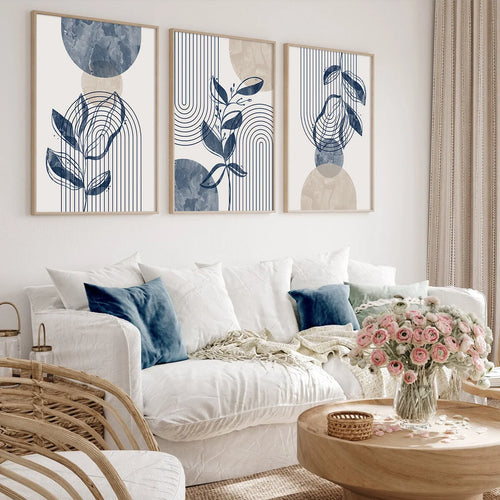 3-Piece Botanical Bohemian Art Canvas Prints