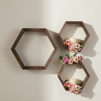 Hexagon Floating Wall Mounted Shelf